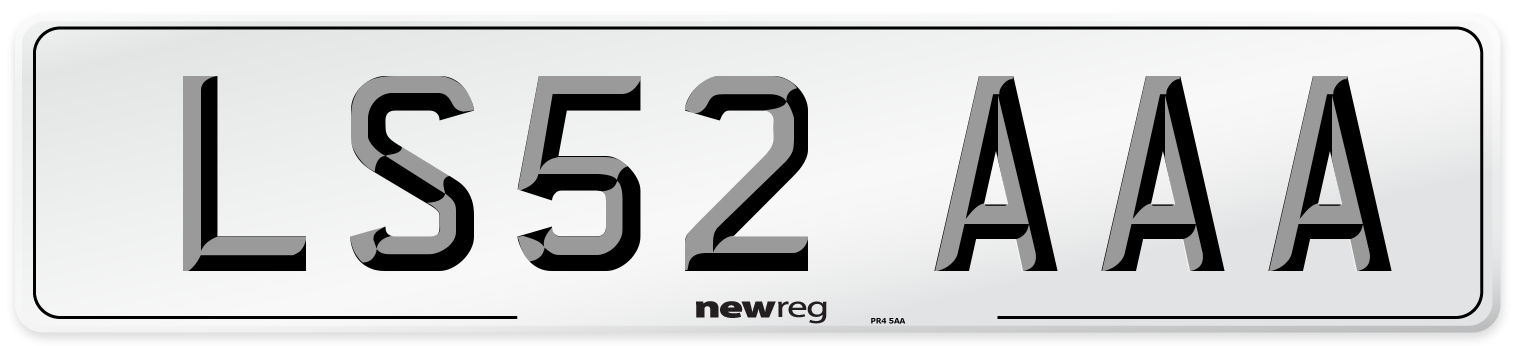 LS52 AAA Number Plate from New Reg